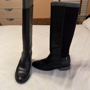 Cole Haan Black Leather Riding Boots